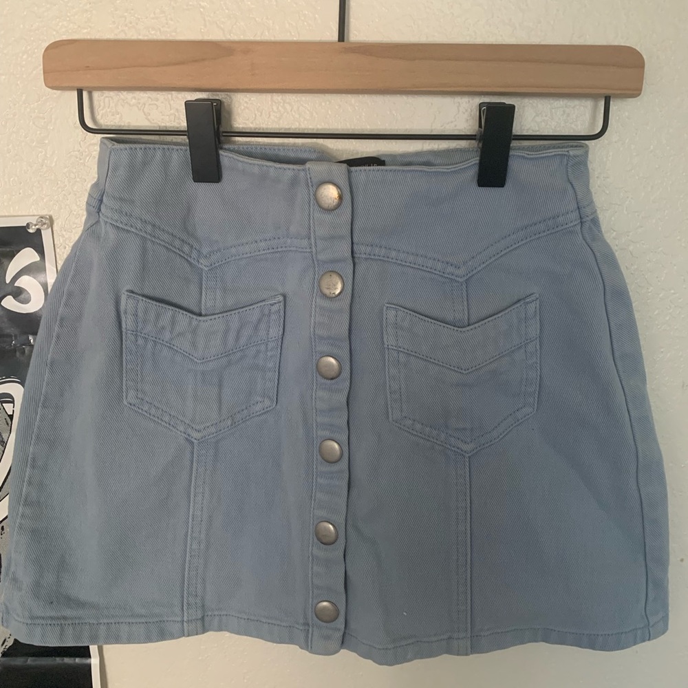 Kendall + Kylie blue denim skirt